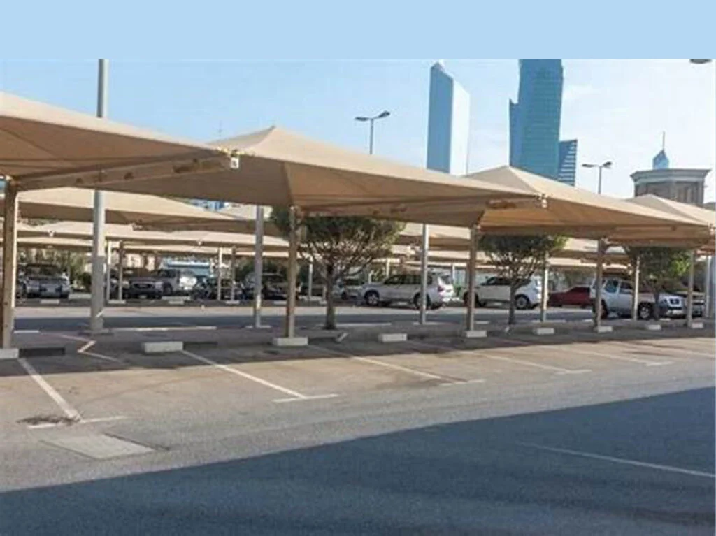 PYRAMID BOTTOM SUPPORT CAR PARKING SHADES (3)