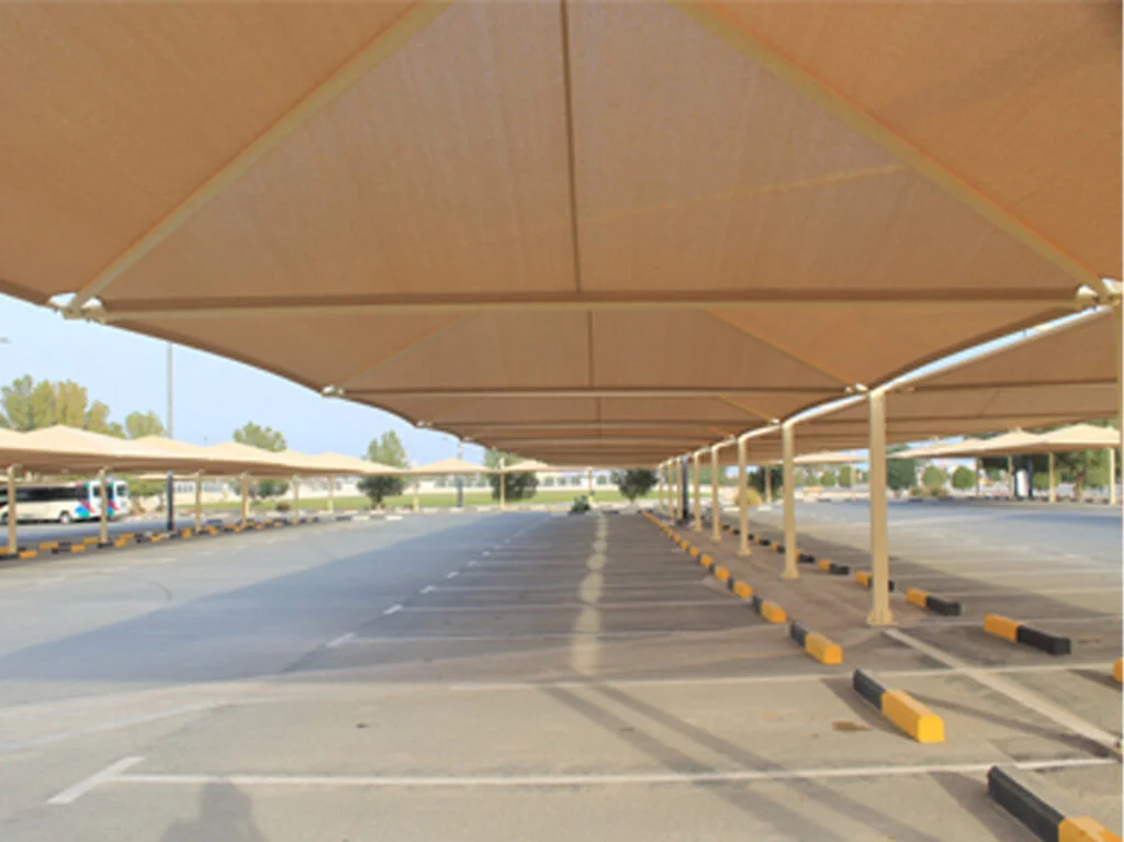 PYRAMID BOTTOM SUPPORT CAR PARKING SHADES (5)