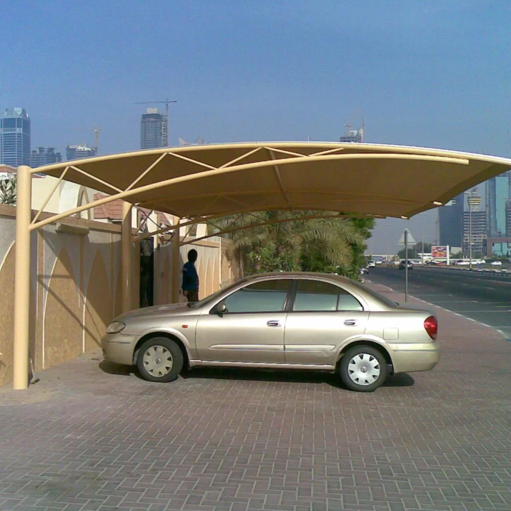 PYRAMID TOP SUPPORT CAR PARKING SHADES (5)